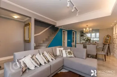 Casa em condomínio fechado com 4 quartos à venda na rua antonio delapieve, 116, mário quintana, porto alegre, 250 m2 por r$ 750.000
