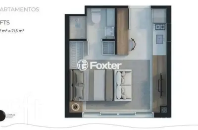 Apartamento com 1 quarto à venda na rua almirante tamandaré, 150, floresta, porto alegre, 23 m2 por r$ 379.000
