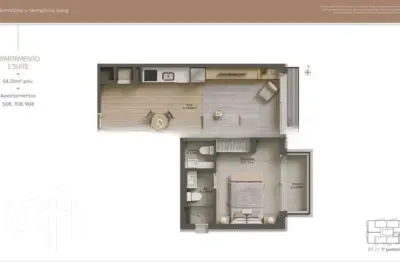 Apartamento com 1 quarto à venda na rua marquês do pombal, 641, moinhos de vento, porto alegre, 54 m2 por r$ 1.123.402