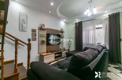 Casa em condomínio fechado com 3 quartos à venda na rua tibagi, 162, vila curuçá, santo andré, 140 m2 por r$ 800.000