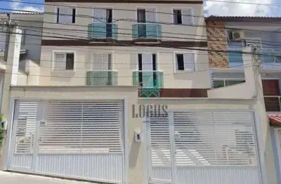 Cobertura com ótima disposição de 110m², composto por 2 dormitórios, à venda por r$535.000 - vila scarpelli, santo andré/sp