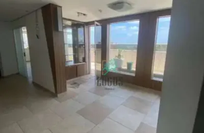 Andar corporativo na cobertura para alugar, 160 m² por r$ 9.636/mês - rudge ramos - são bernardo do campo/sp