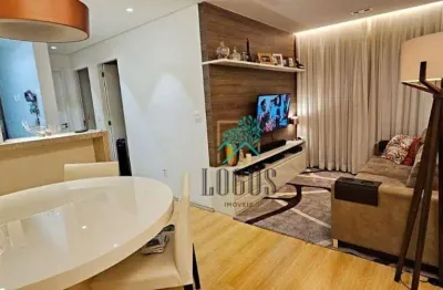 Apartamento bem distribuído com 55m² composto 2 dormitórios, à venda por r$ 425.000 - suíço (taboão), sbc/sp
