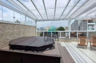 Cobertura impecável com ótima disposição de 128m², 2 dormitórios sendo 2 suítes, à venda por r$ 720.000 - vila valparaíso, santo andré/sp
