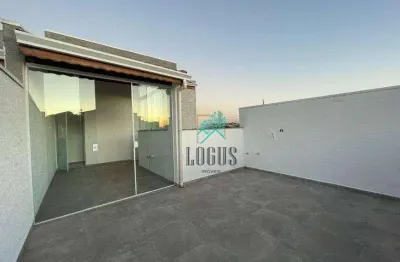Cobertura com 2 dormitórios à venda, 95 m² por r$ 385.000,00 - jardim cristiane - santo andré/sp