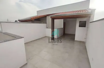 Cobertura com ótima disposição de 86m² (43m²+43m²) bem distribuído, 2 dormitórios, à venda por r$ 425.000 - jardim alvorada, santo andré/sp