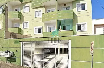 Cobertura com ótima disposição de 90m² sendo (45m²+ 45m²) bem distribuído, 2 quartos, à venda por r$ 490.000 - vila scarpelli, santo andré/sp
