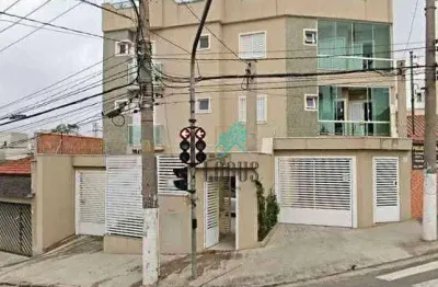 Cobertura ótima disposição de 92m² sendo (46m²+ 46m²) bem distribuído, 2 quartos sendo 1 suíte, à venda por r$ 425.000 - vila apiaí, santo andré/sp
