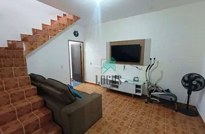 Sobrado bem distribuído com 160m² composto por 3 dormitórios sendo 1 suíte e com varanda, à venda por r$ 450.000 - jardim thelma, sbc/sp