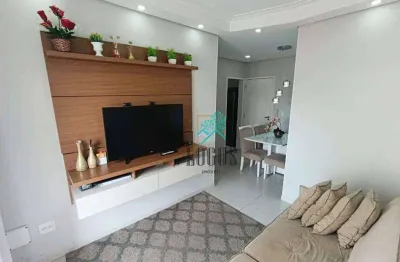 Apartamento impecável com ótima disposição 57m² composto por 2 dormitórios, à venda por r$ 340.000 - demarchi, sbc/sp