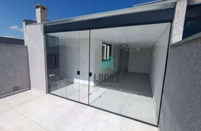 Cobertura com ótima disposição de 98m², 2 dormitórios sendo 1 suíte, à venda por r$ 632.000 - utinga, santo andré/sp