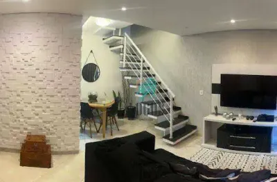 Sobrado com 3 dormitórios à venda, 123 m² por R$ 580.000,00 - Jardim Santo Antônio - Santo André/SP