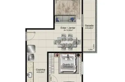 Apartamento com 2 quartos à venda na Rua Água Boa, 32, Centro América, Cuiabá