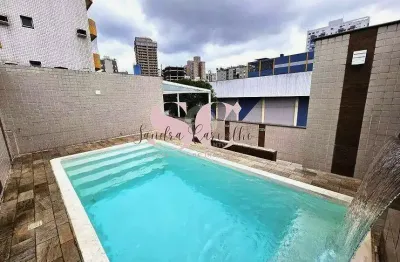 Sobrado triplex isolado com suíte master, piscina e lazer completo – perto da praia de santos