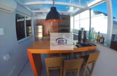 Cobertura duplex com 3 quartos sendo 1 suíte e 2 vagas finamente decorada em condomínio alto padrão com lazer completo