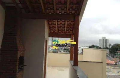 Cobertura com 2 dormitórios à venda, 148 m² por r$ 590.000,00 - vila valparaíso - santo andré/sp