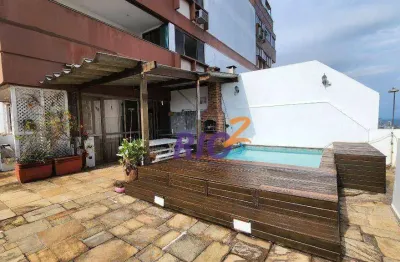 Cobertura com 3 dormitórios, 249 m² - venda por r$ 3.900.000,00 ou aluguel por r$ 14.689,85/mês - barramares - rio de janeiro/rj
