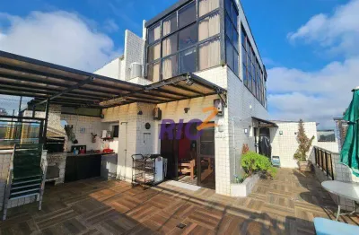 Km 1 | cobertura triplex | 3 qtos com 180m² | vista mar | 2 vagas