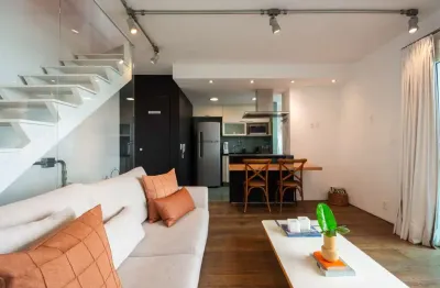 Apartamento duplex em moema de 1 suíte com 2 vagas - 74m² à venda.