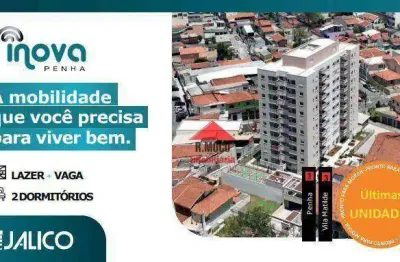 Apartamento com 2 dormitórios à venda, 49 m² por r$ 389.640 - penha de frança - são paulo/sp