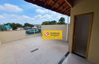 Cobertura com 2 dormitórios à venda, 88 m² por r$ 370.000,00 - vila tibiriçá - santo andré/sp