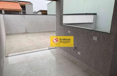 Cobertura à venda, 94 m² por r$ 460.000,00 - vila pires - santo andré/sp
