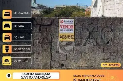 Terreno à venda, 125 m² por r$ 185.999,99 - jardim ipanema - santo andré/sp