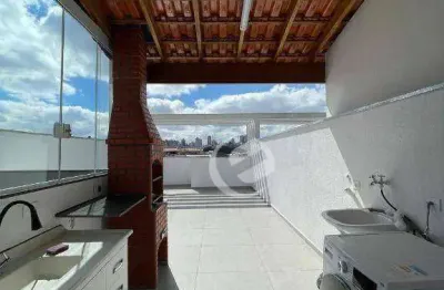 Cobertura com 2 dormitórios à venda, 100 m² por r$ 520.000,00 - jardim ocara - santo andré/sp