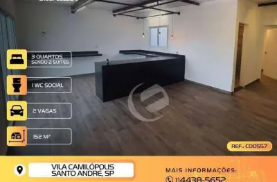 Cobertura à venda, 152 m² por r$ 635.999,99 - vila camilópolis - santo andré/sp