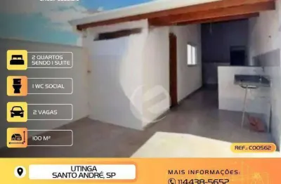 Cobertura à venda, 100 m² por r$ 449.999,99 - utinga - santo andré/sp