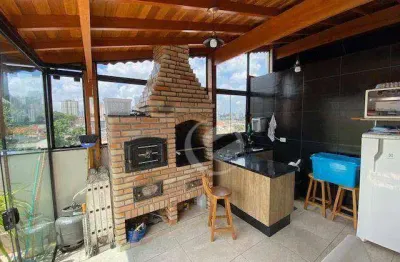 Cobertura com 2 dormitórios à venda, 90 m² por r$ 480.000,00 - vila scarpelli - santo andré/sp
