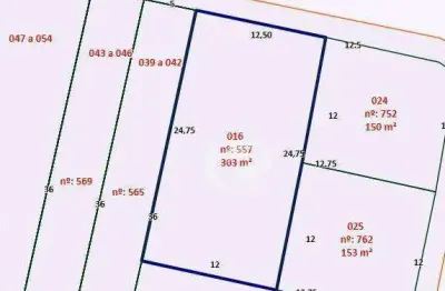 Terreno à venda, 303 m² por r$ 980.000,00 - vila scarpelli - santo andré/sp