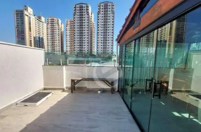 Cobertura com 2 dormitórios para alugar, 114 m² por r$ 2.900,00/mês - vila apiaí - santo andré/sp