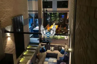 Casa estilo loft + escritório  (projeto assinado por designer de interiores)