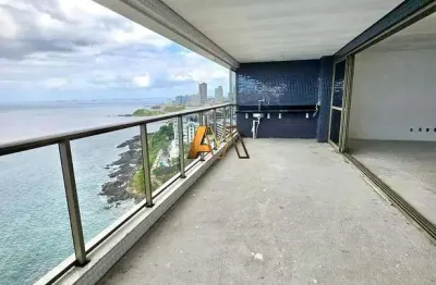 Apartamento alto padrão 4 suítes em ondina | vista mar