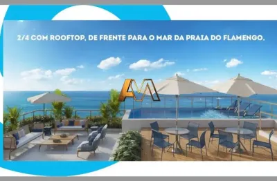 Apartamentos 2/4 sendo 1 suíte em praia do flamengo - pé na areia - lançamento
