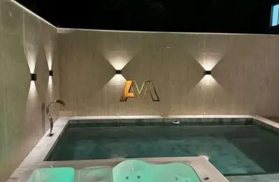 Luxuosa casa de alto padrão 4 suítes em abrantes - porteira fechada