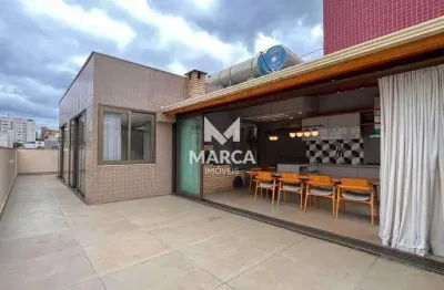 Cobertura à venda, 3 quartos, 3 suítes, 5 vagas, santo antônio - belo horizonte/mg