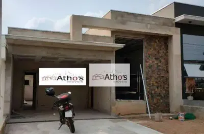 Casa térrea, jd. mantova, 3 suítes, sala 2 ambientes, escritório, em fase final de construção