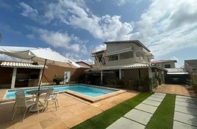 Belíssima casa ampla com 5/4, no condomínio fechado parque do jacuípe