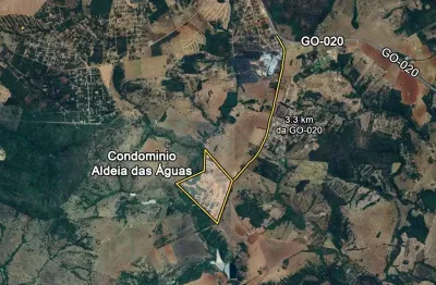 Lote de 1804 m² à venda por r$ 480.000 no condomínio residencial de chácaras aldeia das águas - bela vista de goiás