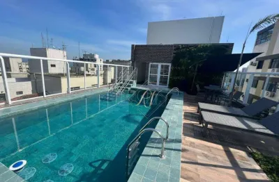 Prédio novo, 2 dormitórios, sacada, na quadra da praia, na cidade de santos!!!