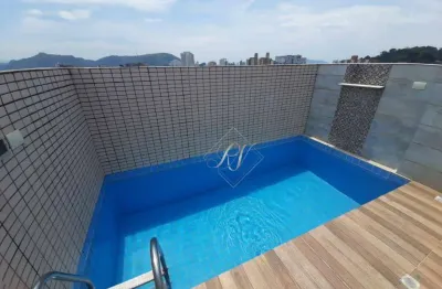 Cobertura com piscina, churrasqueira, lindo acabamento no centro de são vicente!!!!