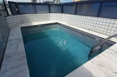 Cobertura com piscina e churrasqueira, 4 dormitórios amplos, em excelente localização na cidade de santos!!!