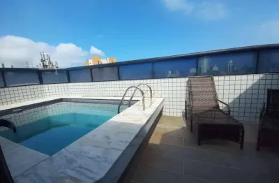Cobertura com piscina e churrasqueira, 4 dormitórios amplos, em excelente localização na cidade de santos!!!