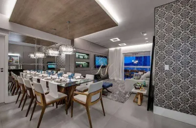 Maravilhoso apartamento, 3 suítes, mobiliado, lazer completo na cidade de santos!!!