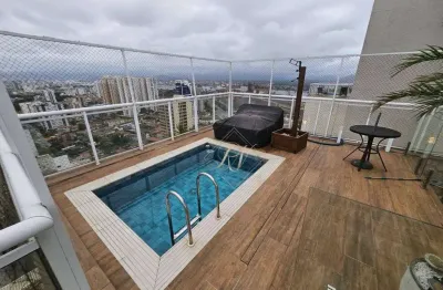 Maravilhosa cobertura, frente mar, decoração moderna, lazer completo, no bairro da ponta da praia!!