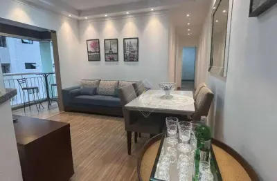Sala com sacada fechada em vidros, 2 dormitórios, lazer completo na cidade de santos!!!