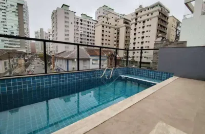 Quadra da praia do embaré!!! piscina, área gourmet, fino acabamento, na cidade de santos!!
