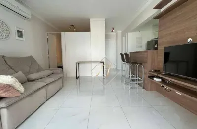 Maravilhoso apartamento tipo studio mobiliado, andar alto, vista mar e lazer completo em santos!!!